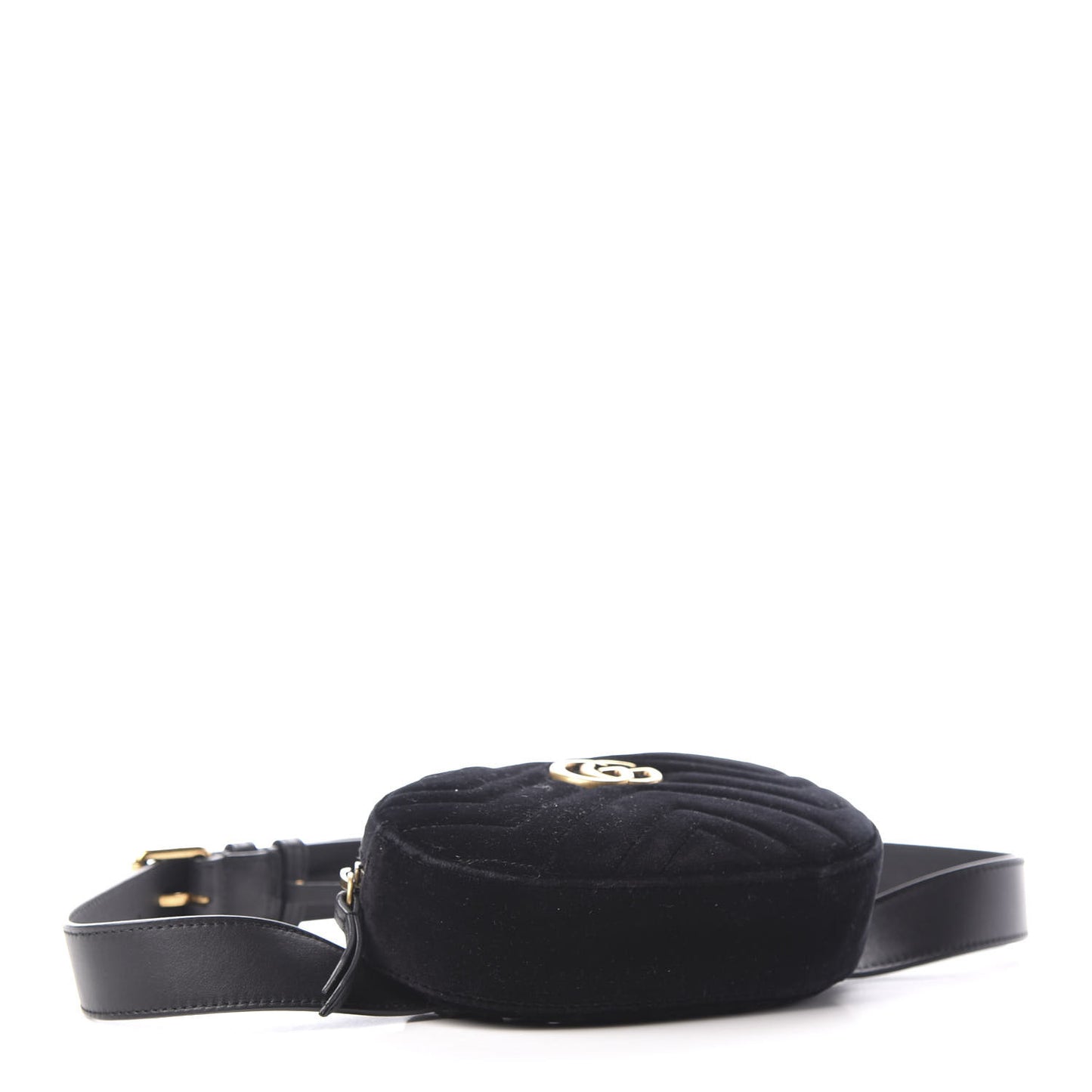 Velvet Matelasse GG Marmont Belt Bag 95 38 Black