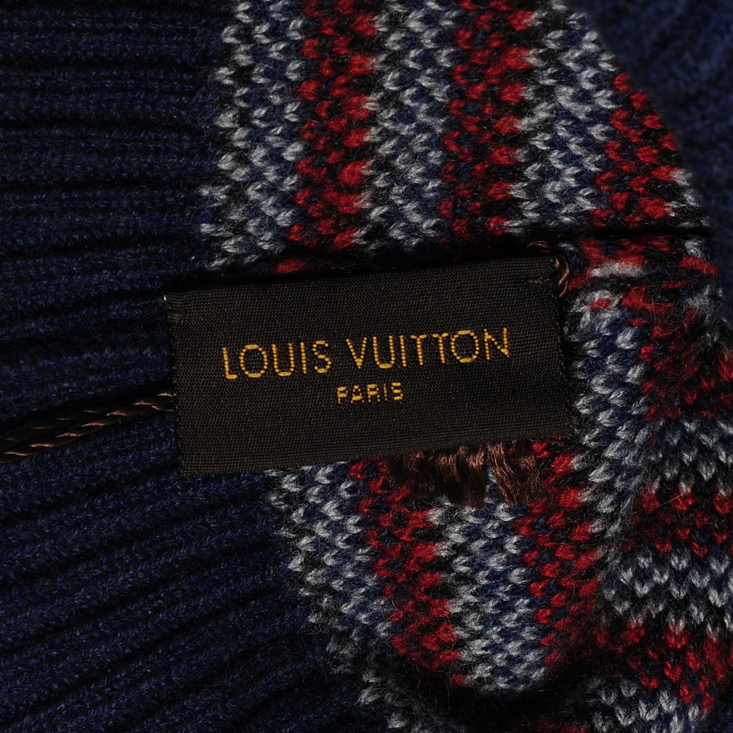 Cashmere Calfskin Wallpaper Hat Scarf Set Blue Rouge
