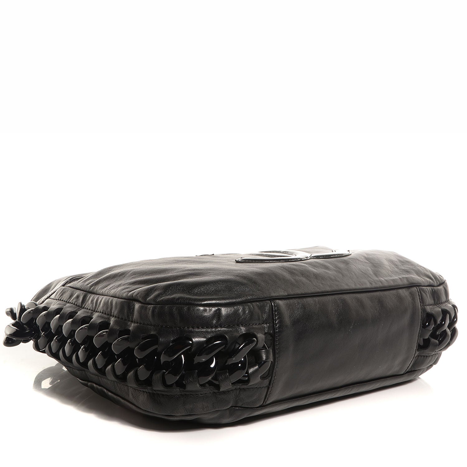 Chanel Calfskin Modern Chain Rhodoid Hobo Black 4 of 7