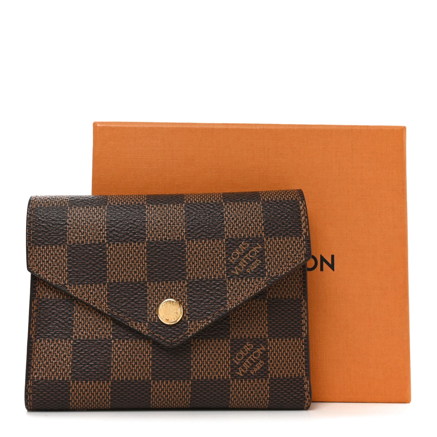 Damier Ebene Victorine Wallet Red