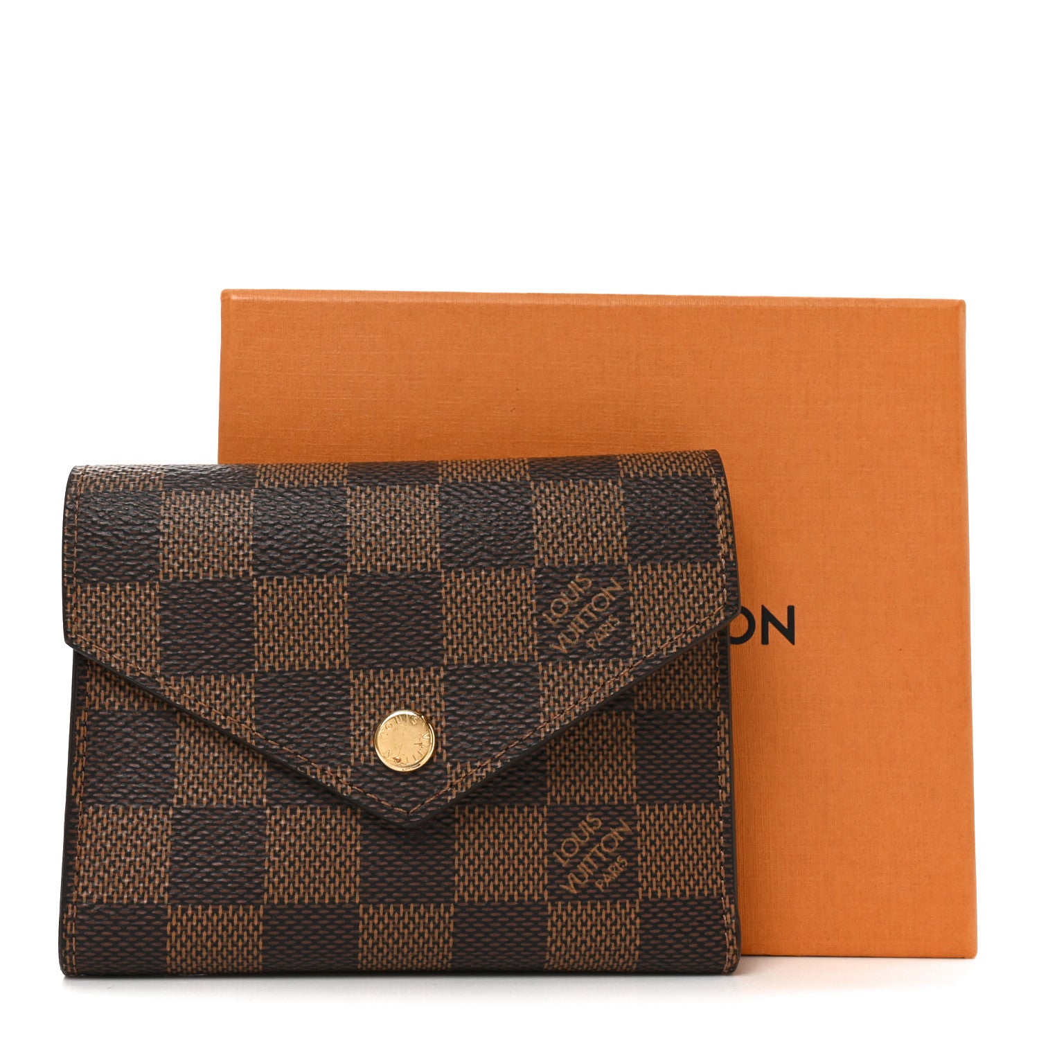Louis Vuitton Damier Ebene Victorine Wallet Red 7 of 7