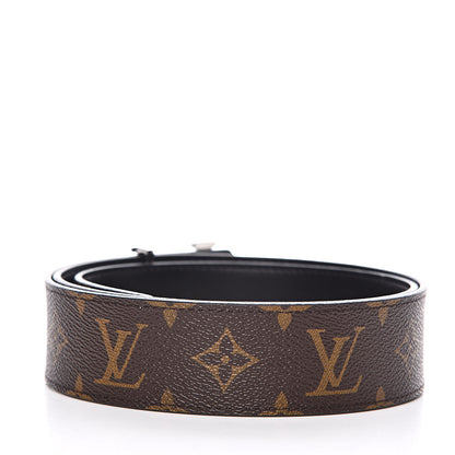 Louis Vuitton Calfskin Monogram 40mm LV Initiales Reversible Belt 90 36 Black 3 of 6