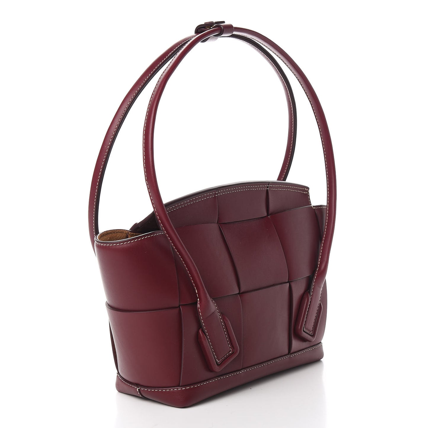 French Calfskin Maxi Intrecciato Arco 33 Bordeaux