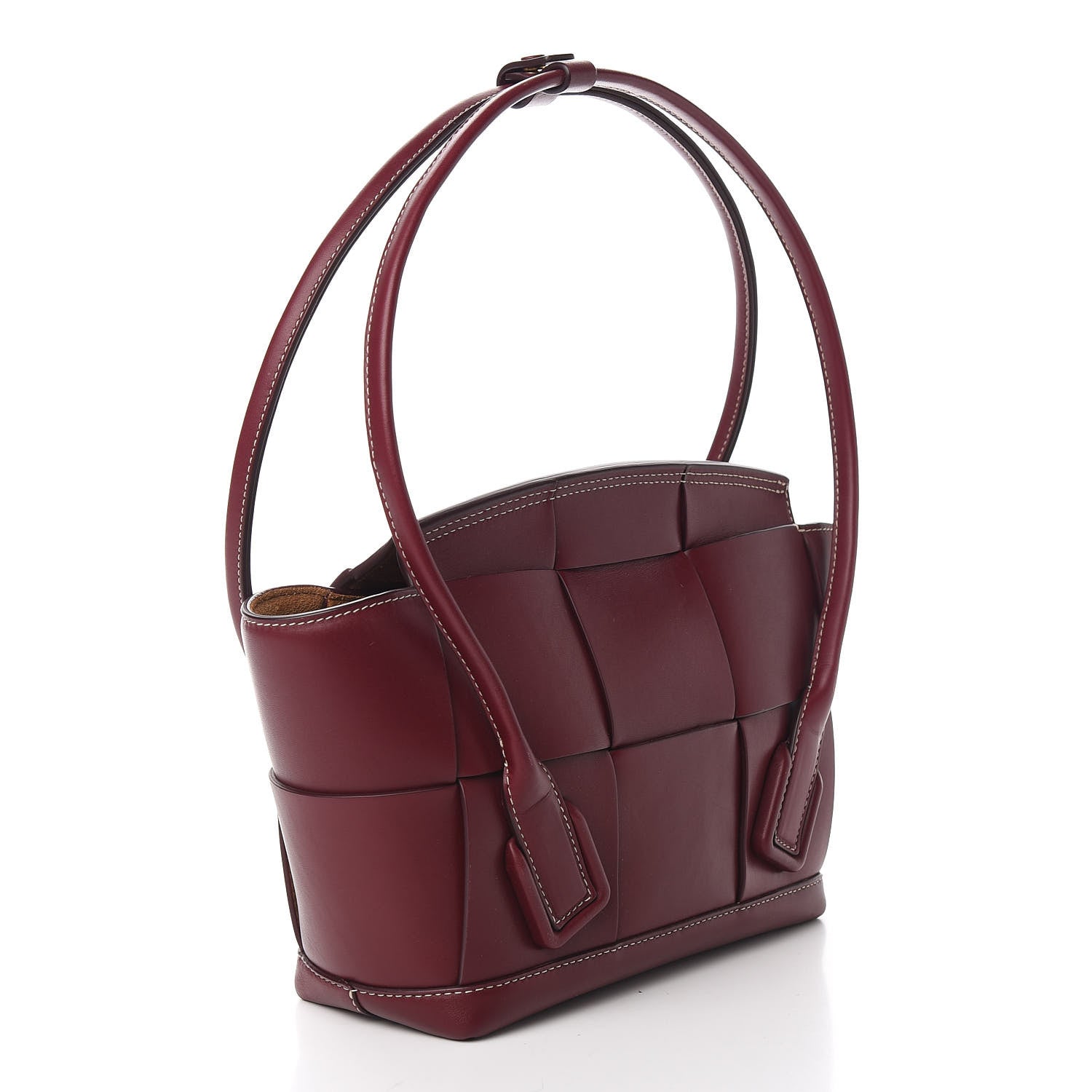 Bottega Veneta French Calfskin Maxi Intrecciato Arco 33 Bordeaux 2 of 9