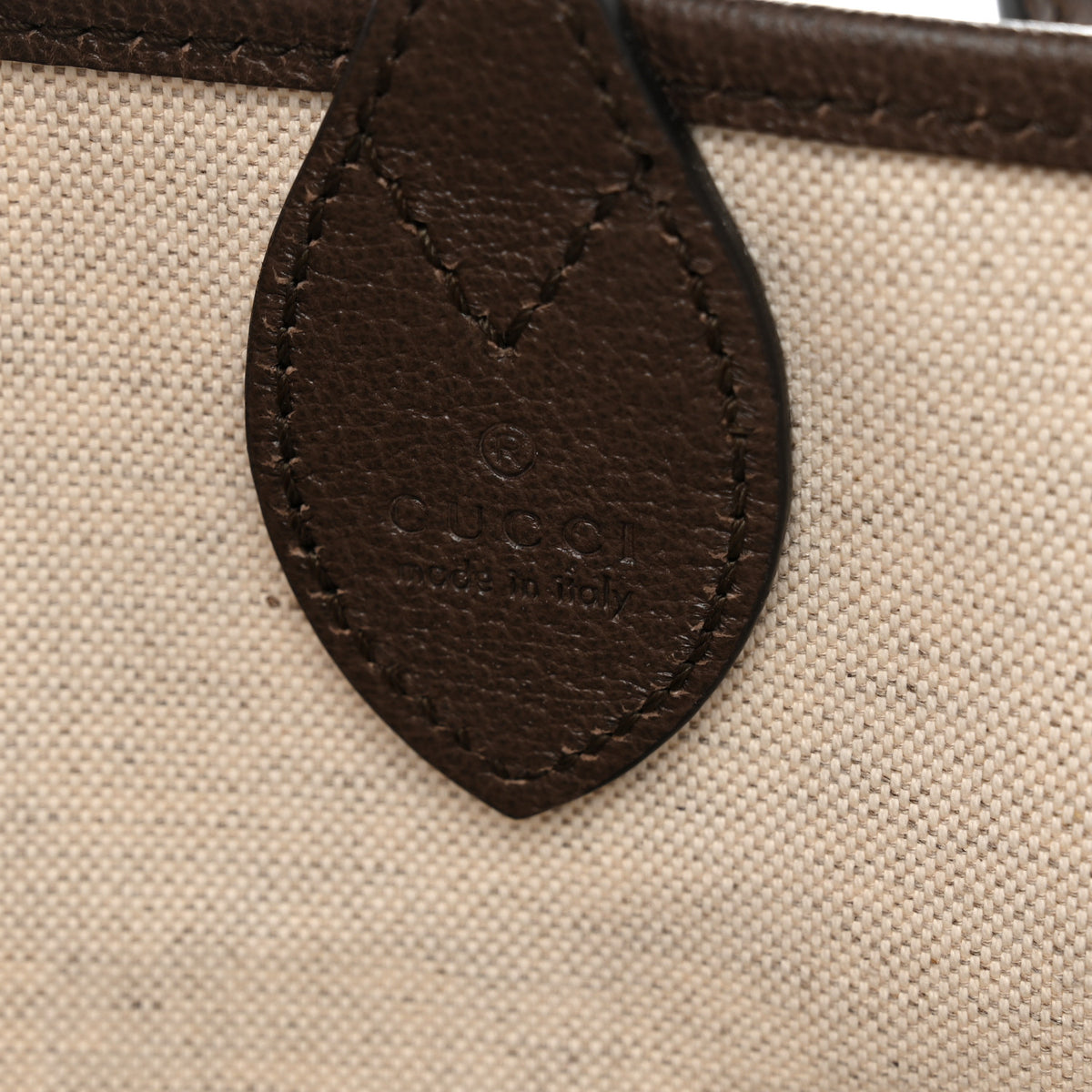 Gucci GG Supreme Monogram Textured Dollar Calfskin Web Large Ophidia Tote Beige Ebony New Acero 7 of 12