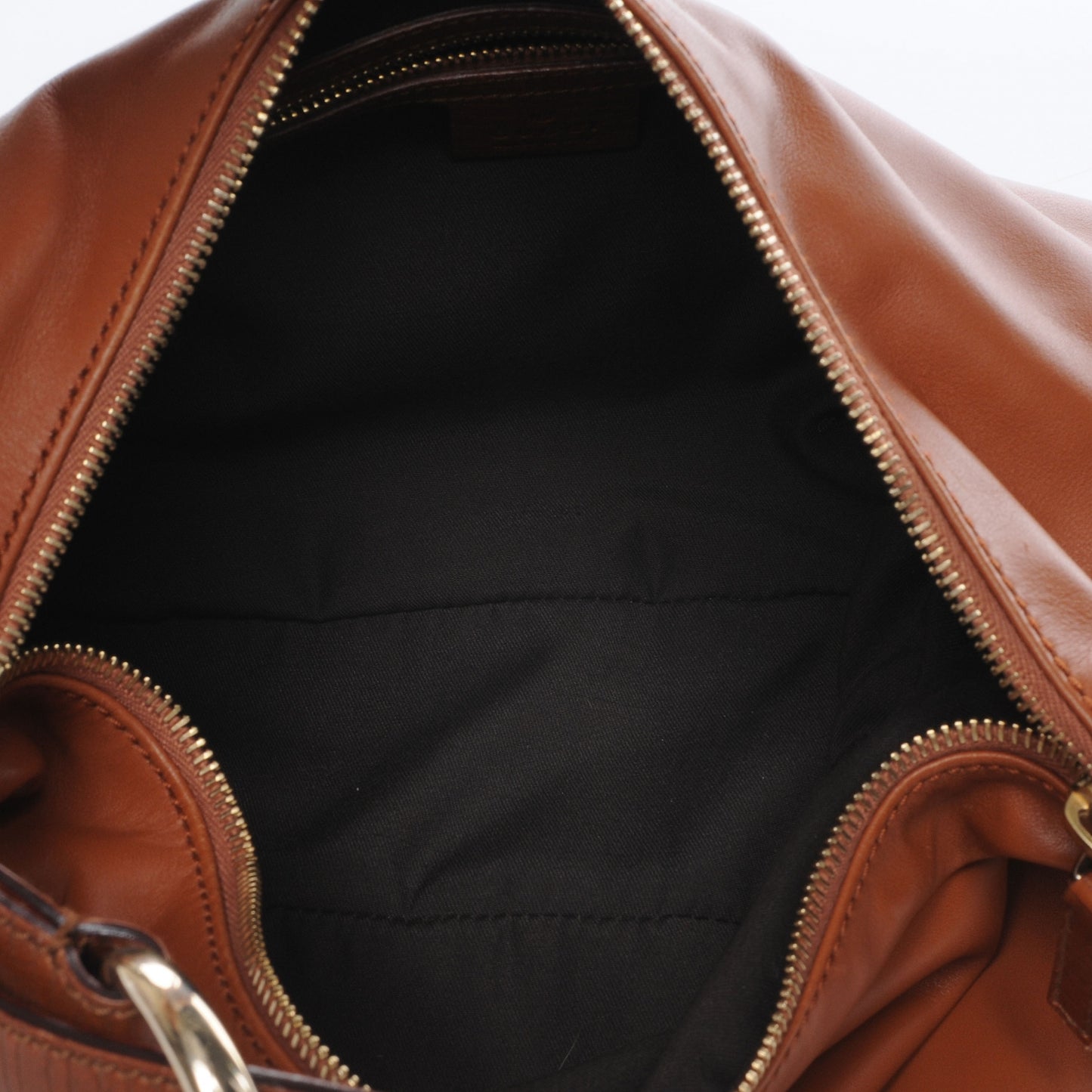 Leather Medium Horsebit Chain Hobo