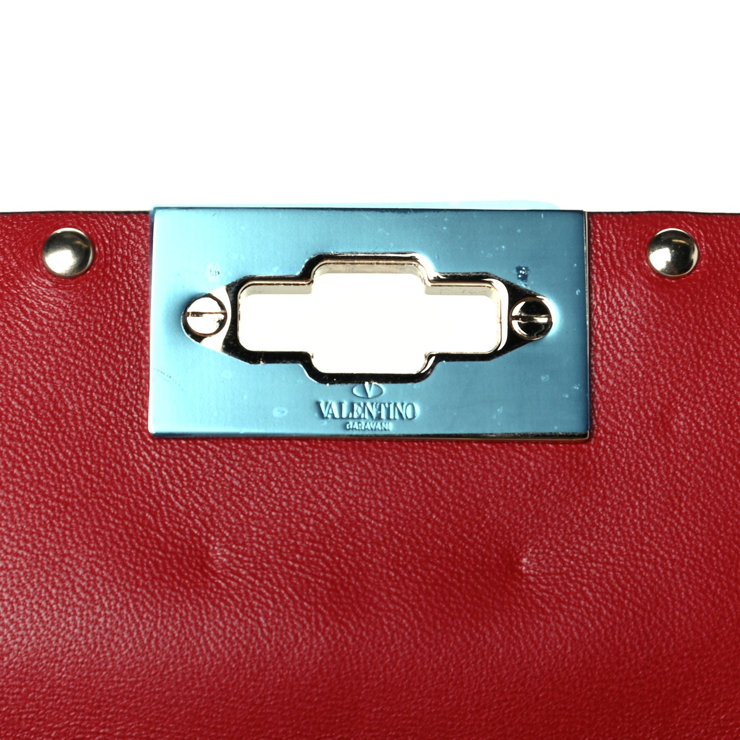 Lambskin Medium Rockstud Spike Shoulder Bag Rainbow