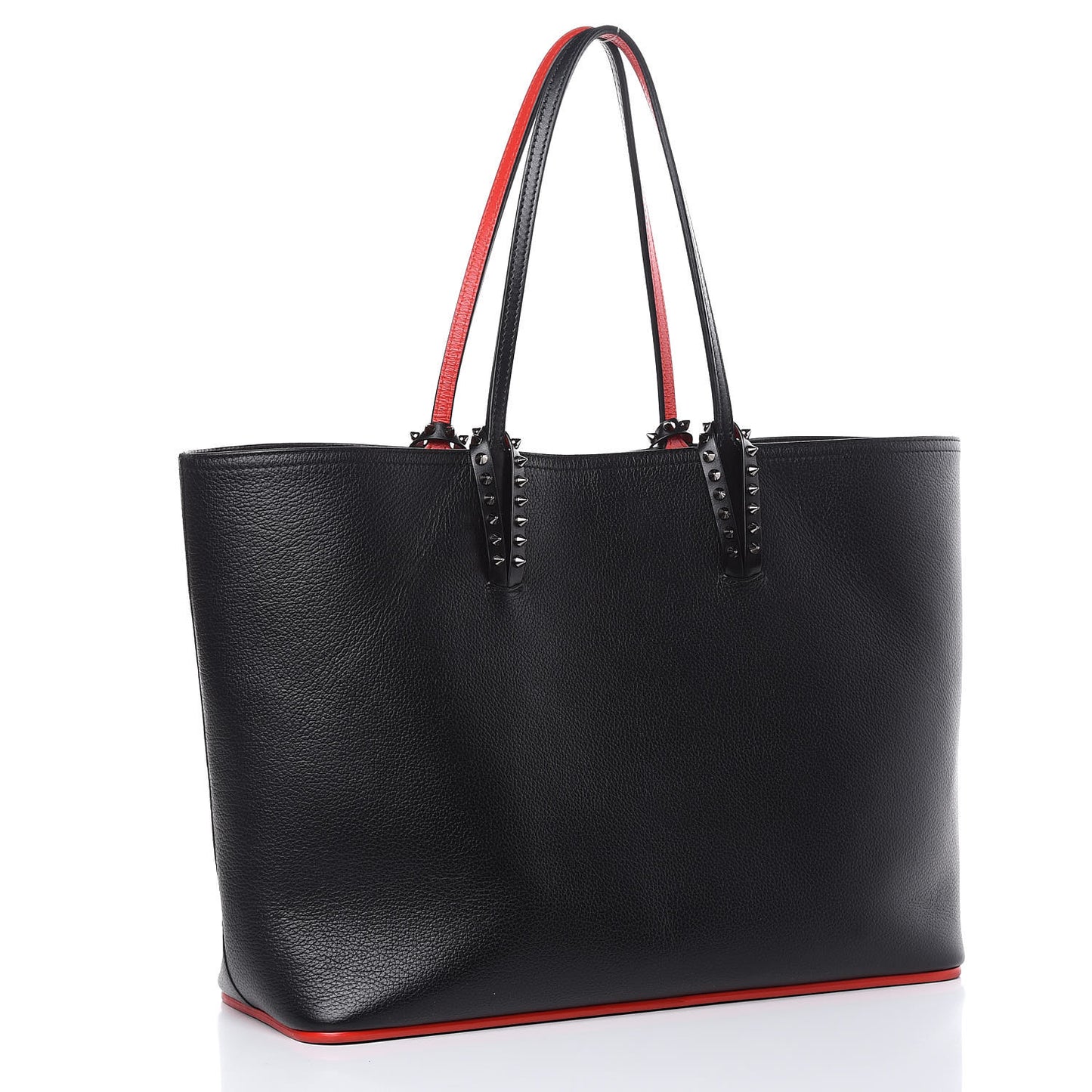 Calfskin Spikes East West Cabata Tote Black