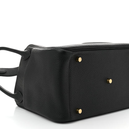 Hermes Taurillon Clemence Lindy 30 Black 9 of 11