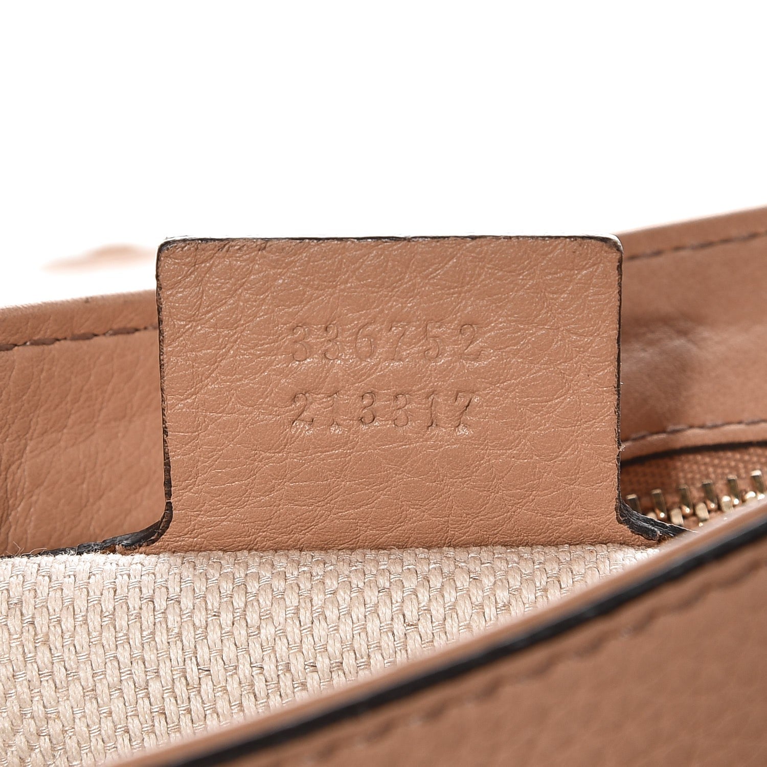 Gucci Pebbled Calfskin Medium Soho Flap Crossbody Camelia 7 of 14
