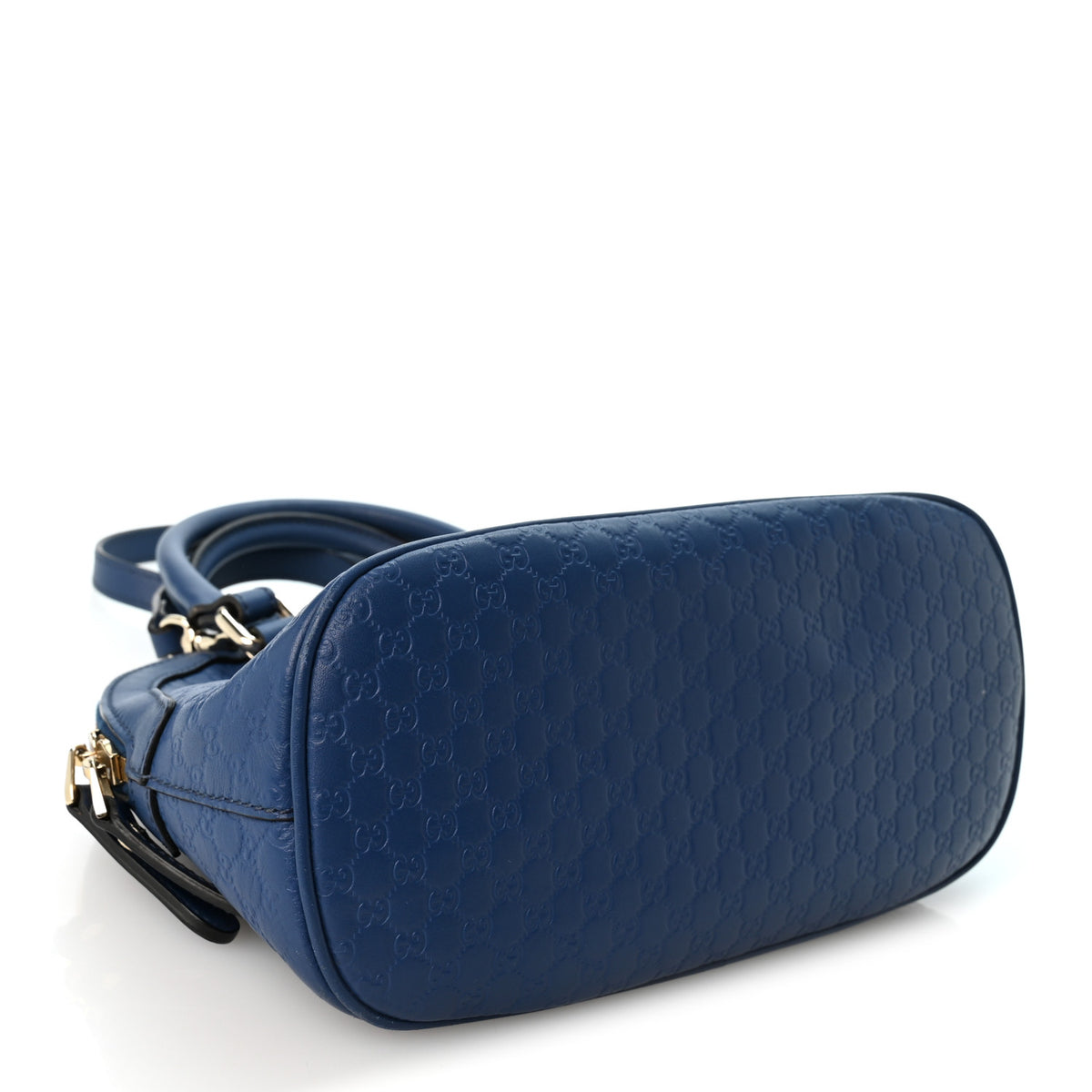 Soft Microguccissima Mini Dome Bag Blue