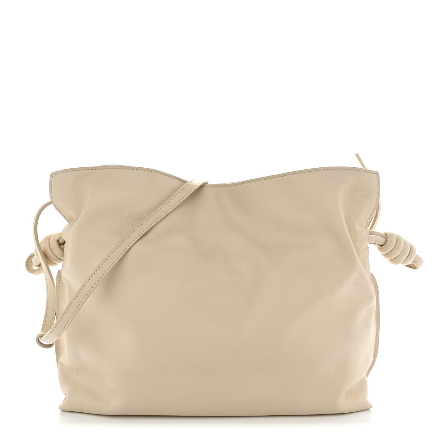 Nappa Flamenco Knot Clutch Angora