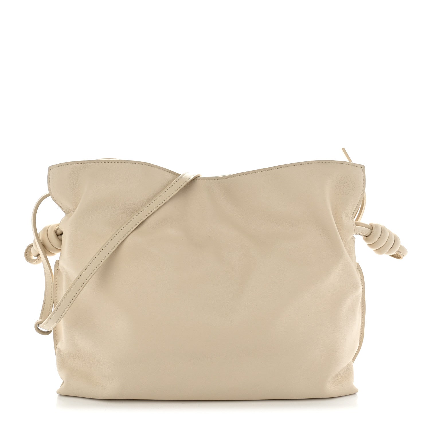 Loewe Nappa Flamenco Knot Clutch Angora 1 of 9