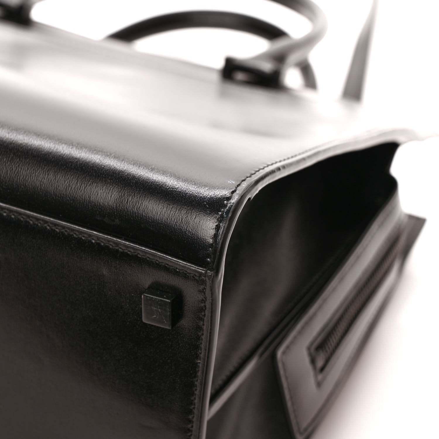 Saint Laurent Shiny Calfskin Medium Uptown Tote Black 10 of 10