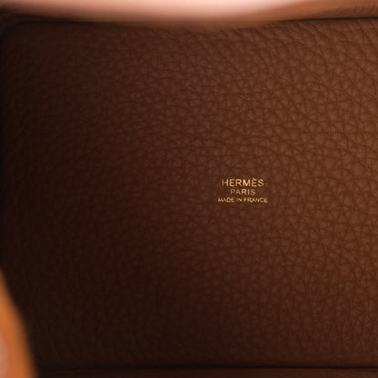 Hermes Taurillon Clemence Picotin Lock 18 PM Gold 5 of 10