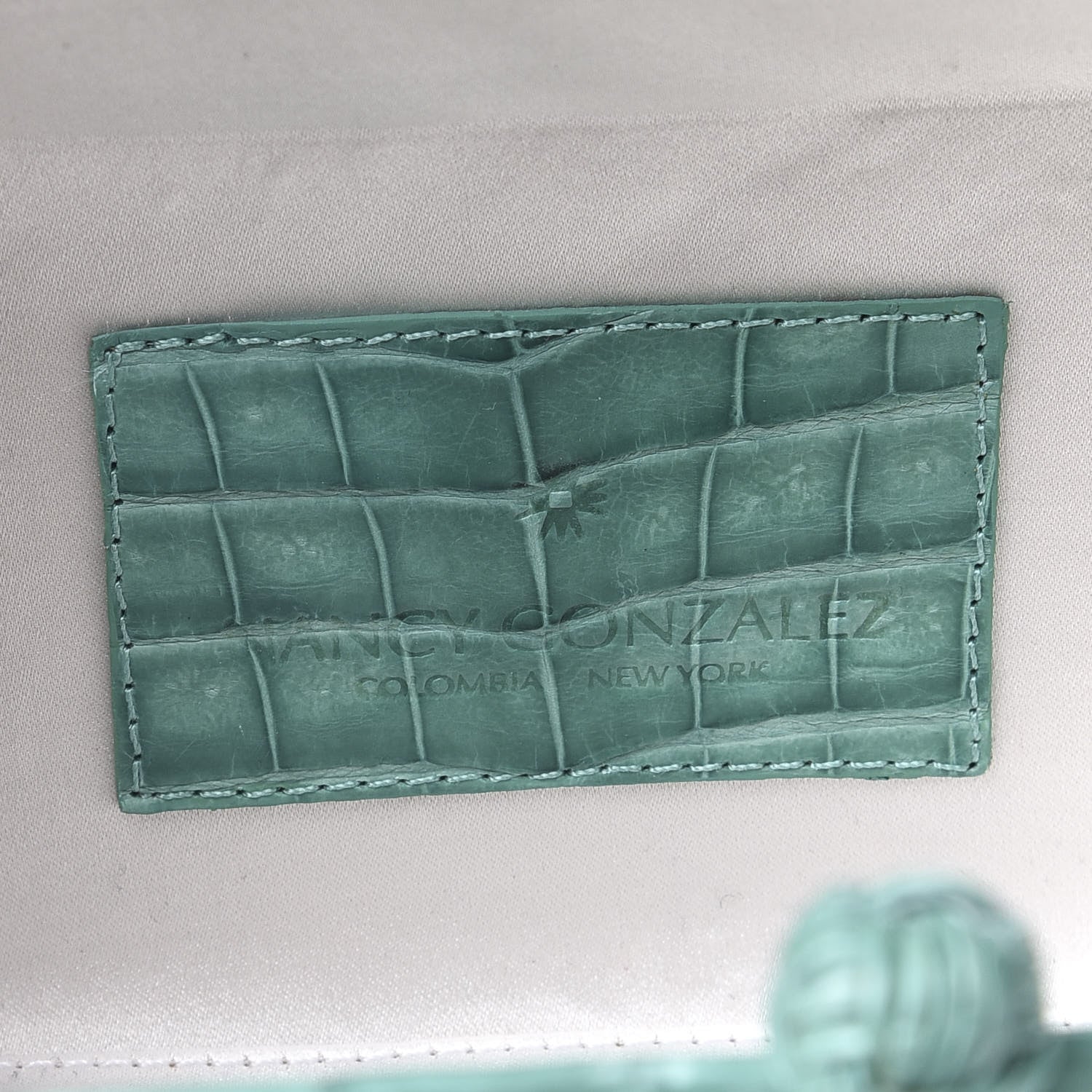 Nancy Gonzalez Crocodile Box Clutch Jade 7 of 7