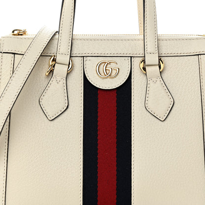 Gucci Textured Calfskin Web Small Ophidia Tote Bag Mystic White 8 of 10