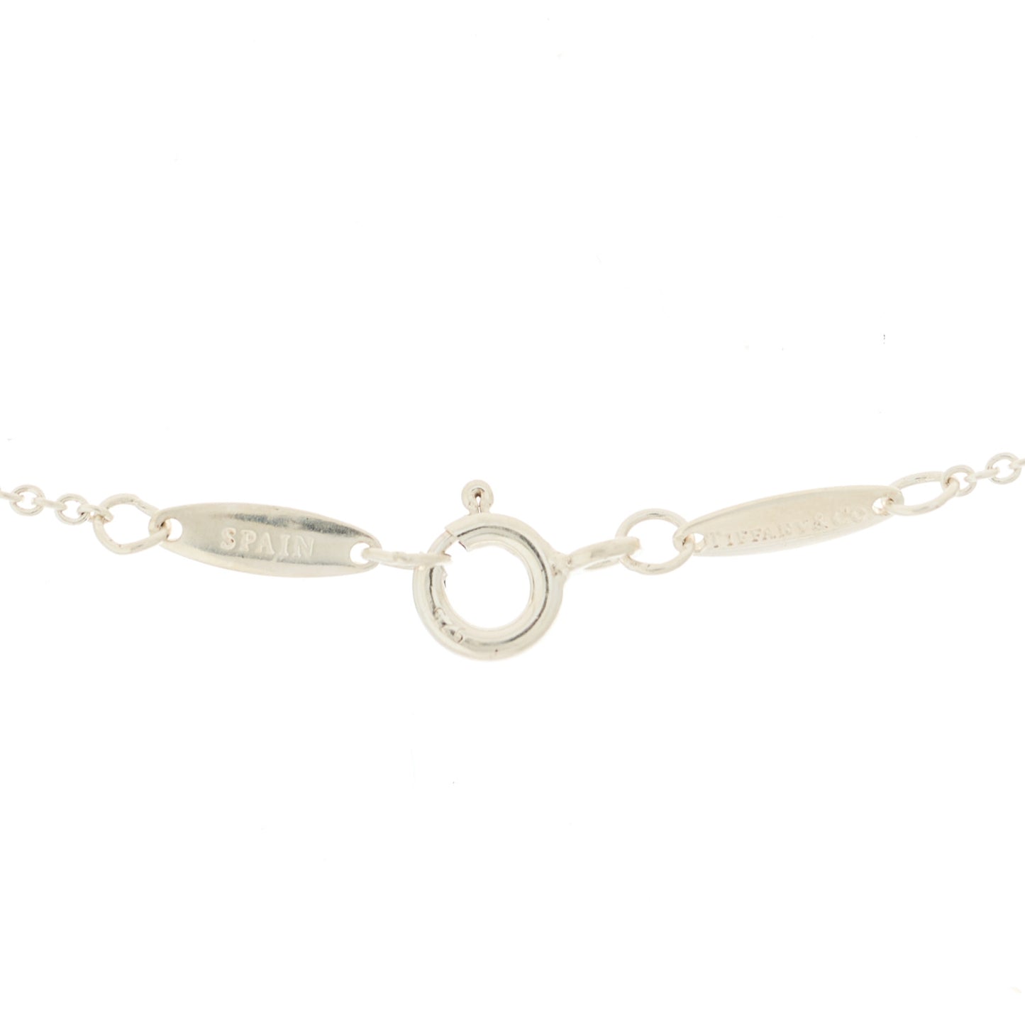 Sterling Silver Aquamarine .13ct Elsa Peretti Color by the Yard Pendant Necklace