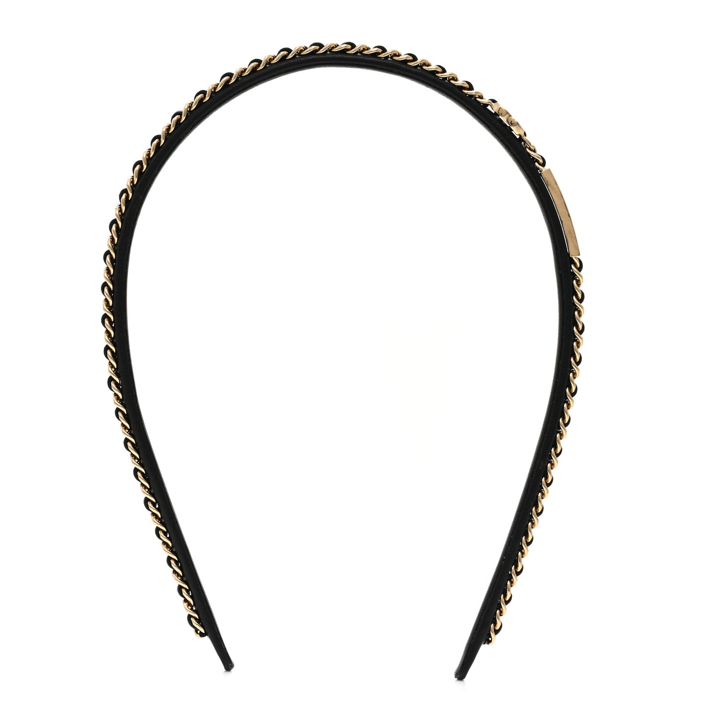 Metal Lambskin Chain CC Headband