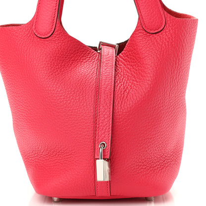 Hermes Taurillon Clemence Picotin Lock 18 PM Rose Extreme 8 of 11