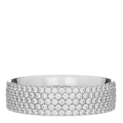 Tiffany 18K White Gold Diamond Metro Five-Row Ring 53 6.5 3 of 5