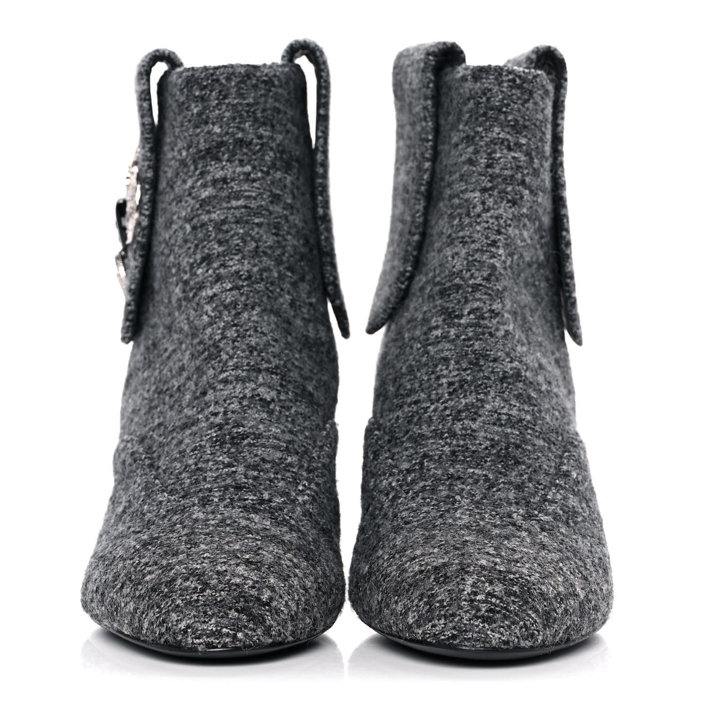 Tweed Short Boot 38.5 Grey