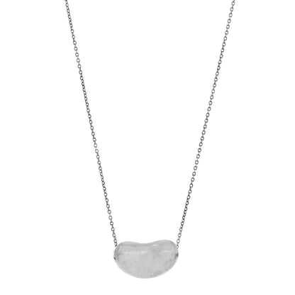 Tiffany Sterling Silver 20mm Elsa Peretti Bean Pendant Necklace 1 of 4