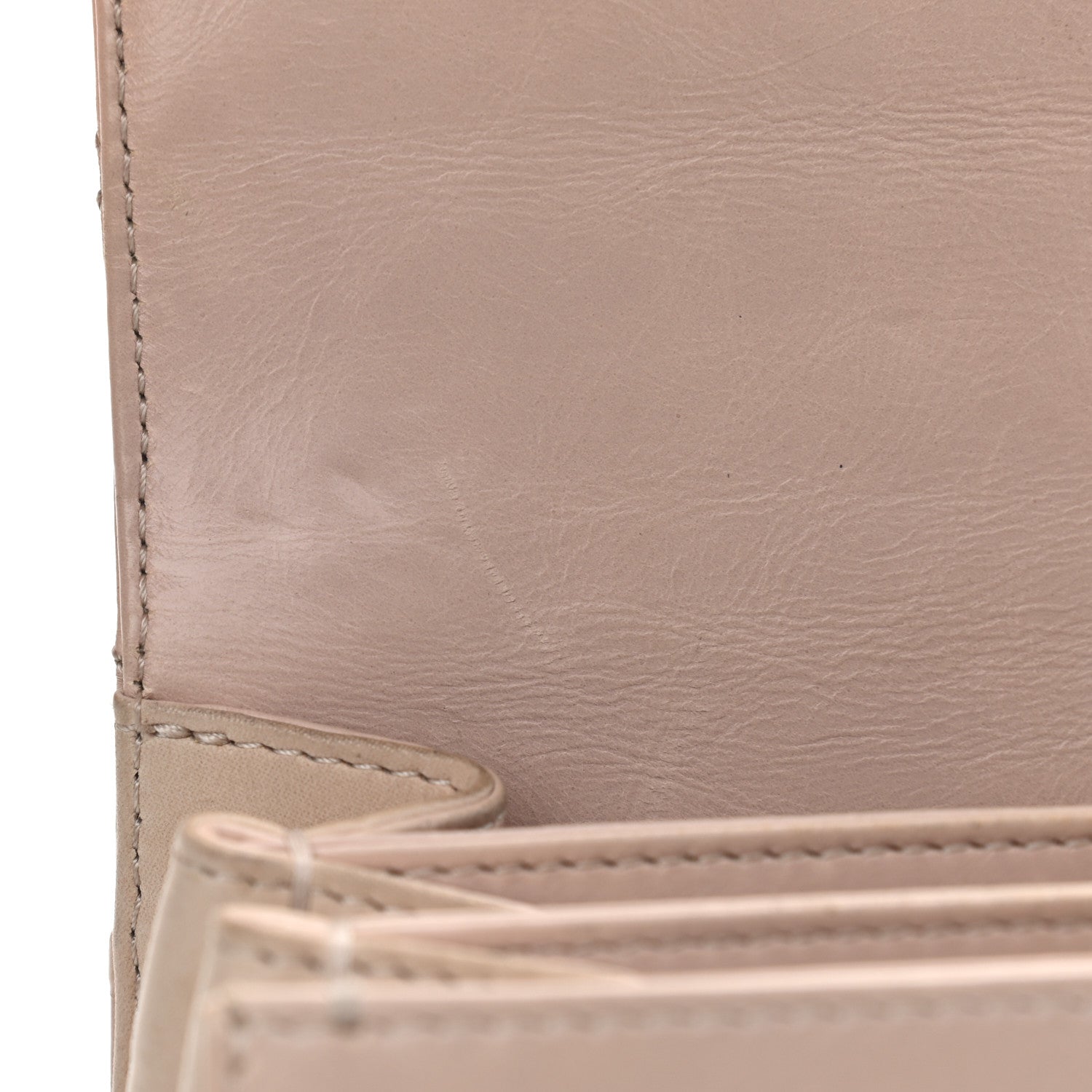 Chanel Glazed Calfskin Quilted Mini Straight Lined Flap Beige 8 of 16