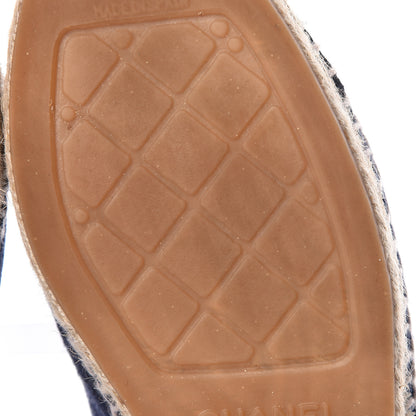 Chanel Canvas CC Espadrilles 40 Navy Black 10 of 16