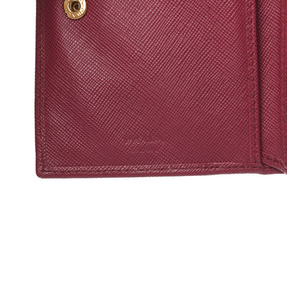 Prada Saffiano Metal Bi-Fold Wallet Ibisco 6 of 11