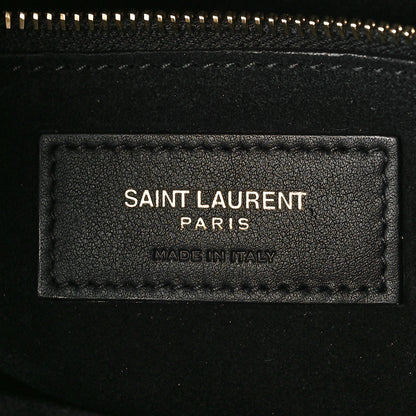 Saint Laurent Raffia Calfskin Claude Shopping Tote Naturel Dark Chocolate 6 of 8
