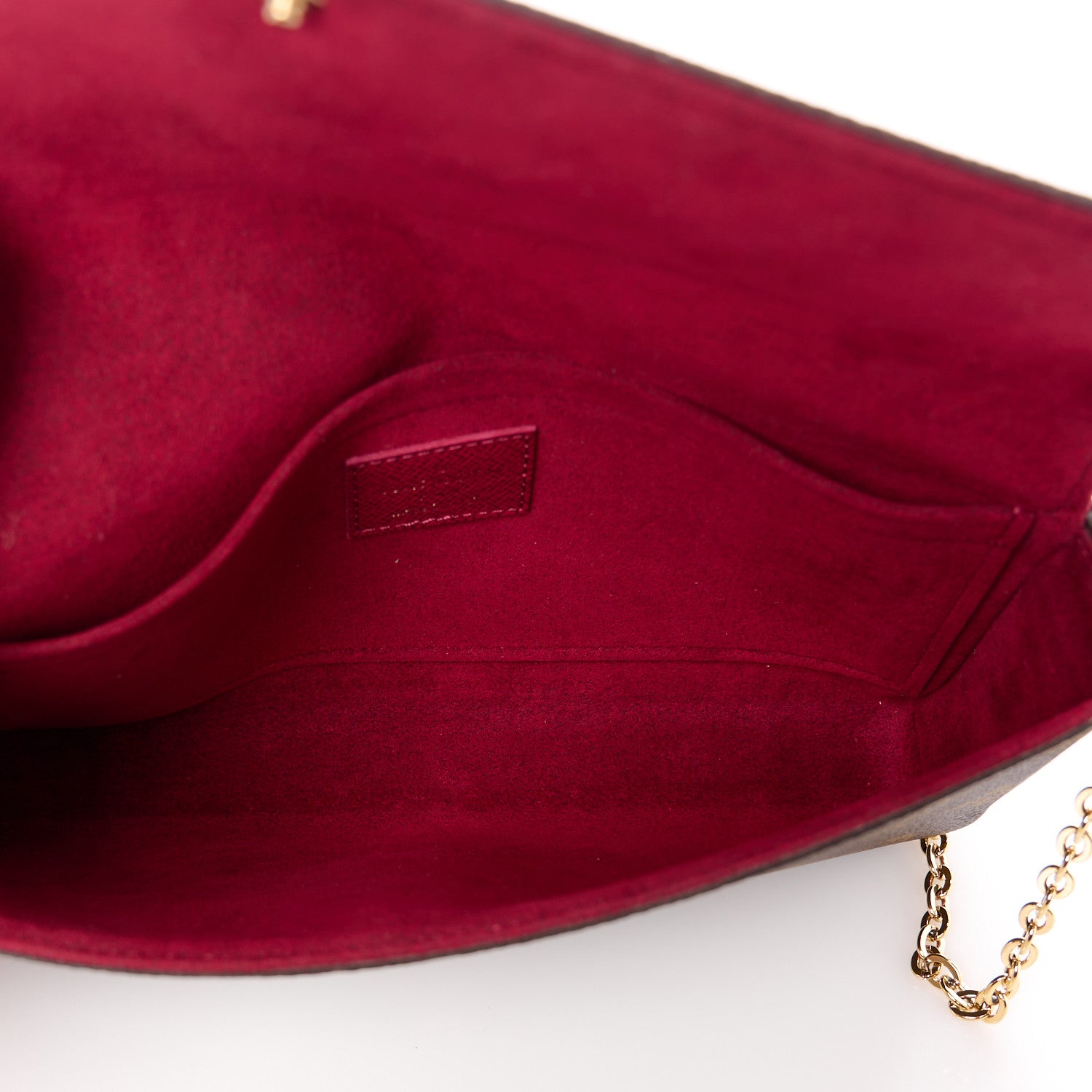 Louis Vuitton Monogram Pochette Felicie Chain Wallet Fuchsia 6 of 14