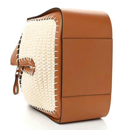 Loewe Calfskin Crochet Small Hammock Shoulder Bag Tan Natural 9 of 10