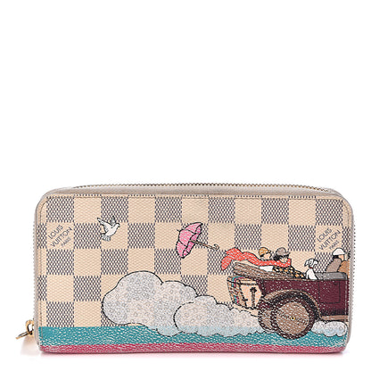 Louis Vuitton Damier Azur 2015 Christmas Animation Zippy Wallet Hibiscus 1 of 8