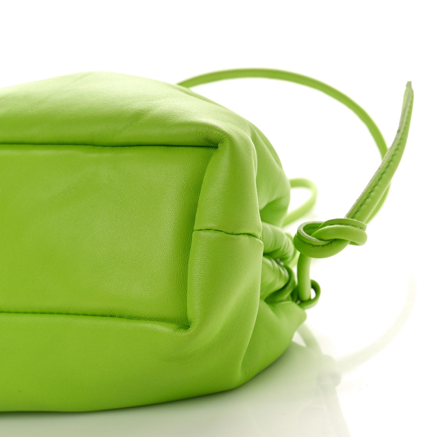 Lambskin Mini Cloud Clutch Electric Lime