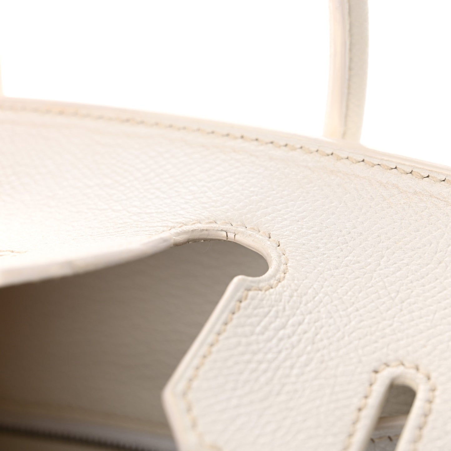 Epsom Birkin 25 White