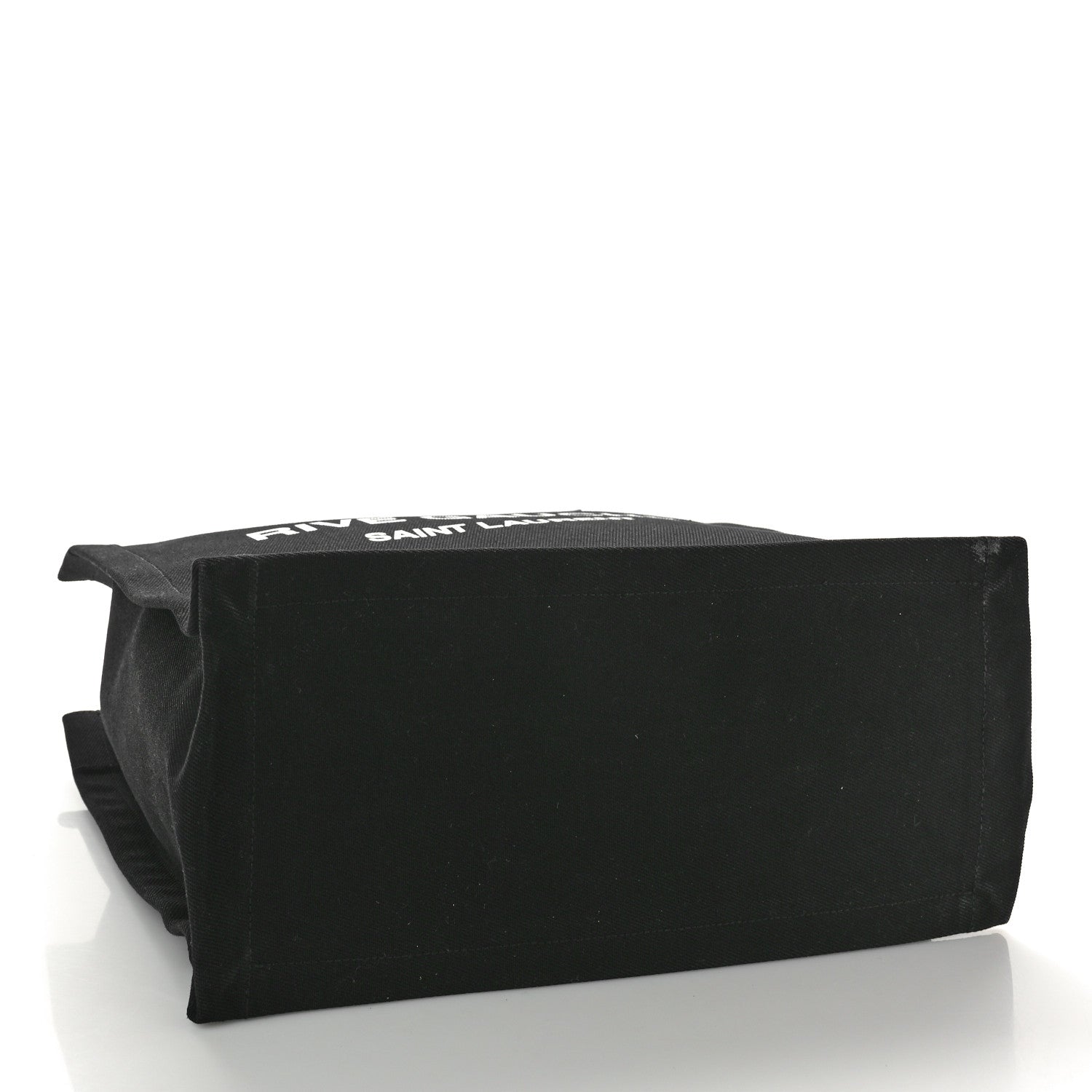 Saint Laurent Linen Calfskin Rive Gauche North South Tote Black 4 of 14