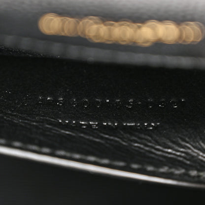 Saint Laurent Grain De Poudre Textured Mixed Matelasse Triquilt Medium Monogram Satchel Black 7 of 11