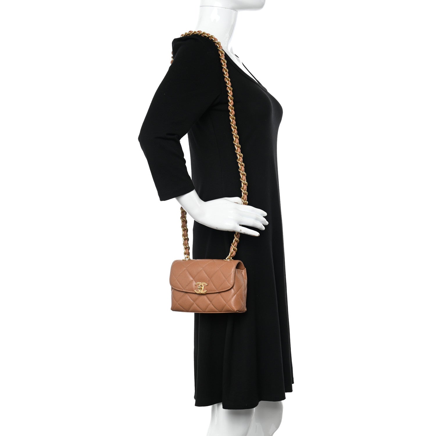 Chanel Caviar Quilted Small Flap Dark Beige 2 of 11