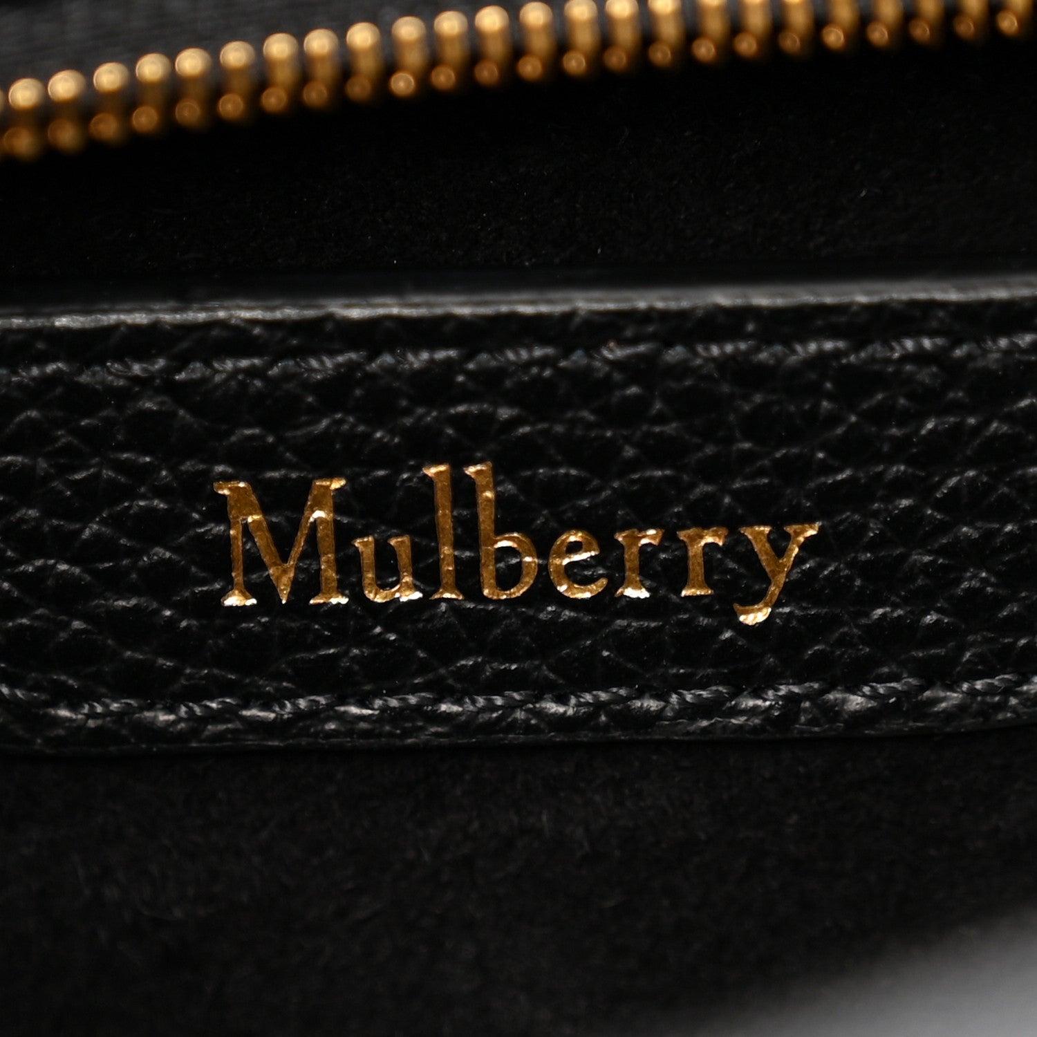 Mulberry Classic Grain Small Bayswater Zip Tote  Black 6 of 13