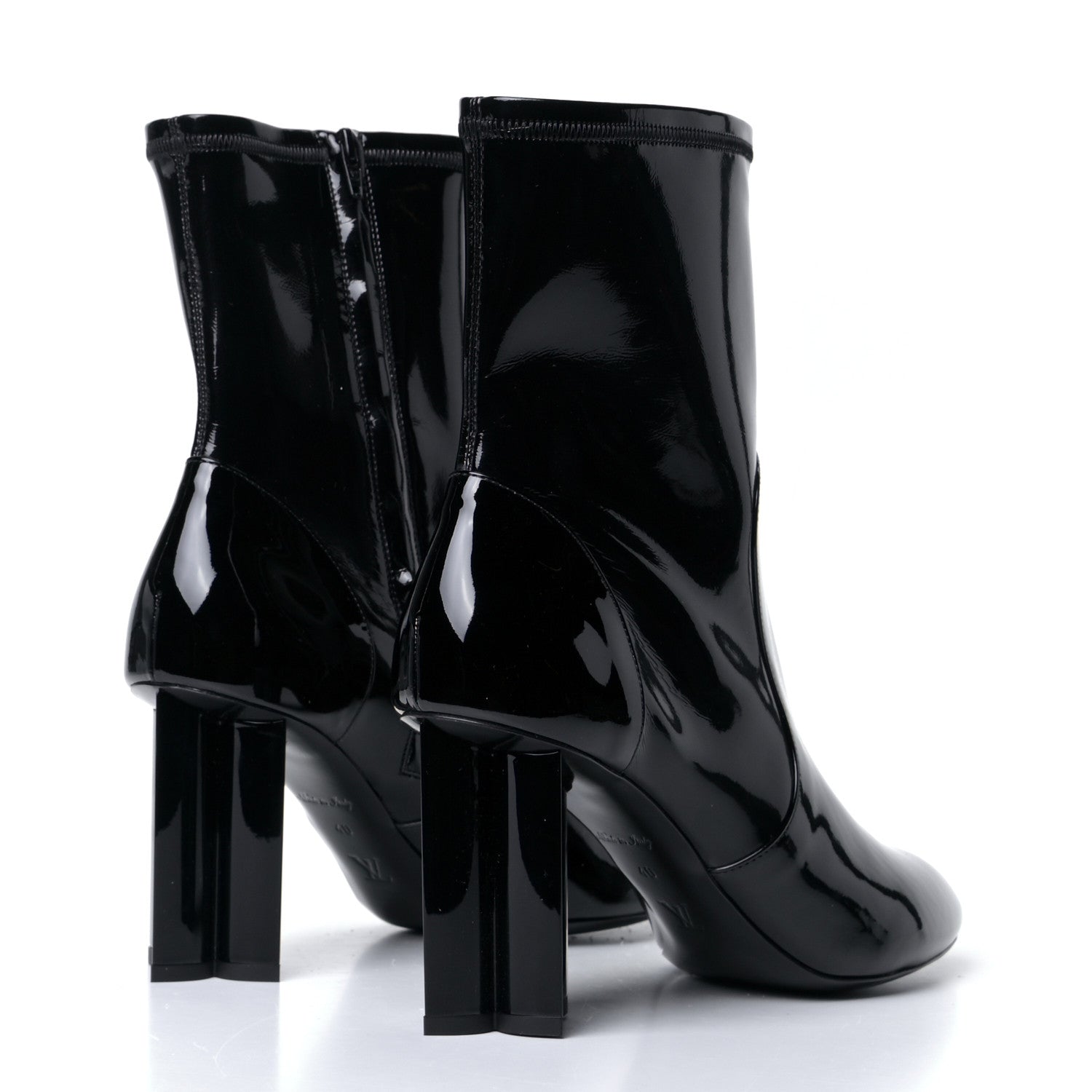 Louis Vuitton Patent Silhouette Ankle Boots 40 Black 4 of 7
