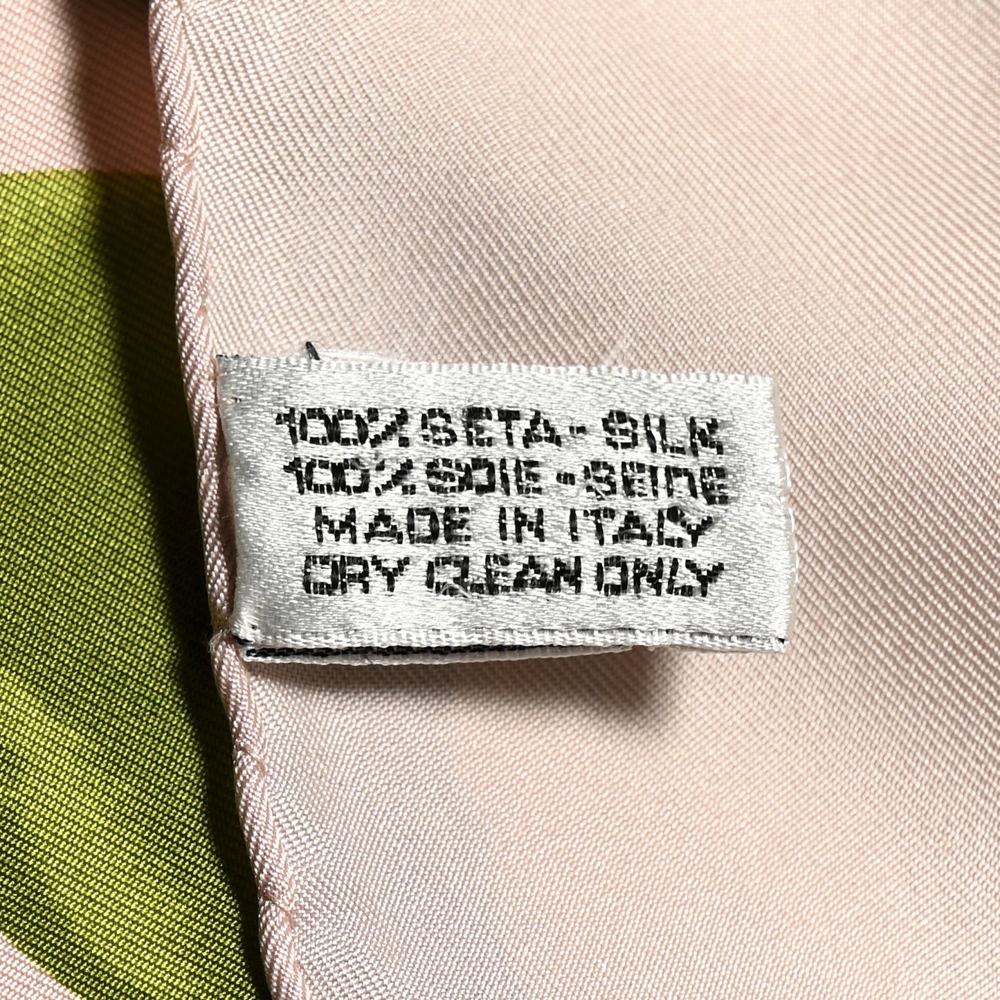 Silk CC Logo Camellia Scarf White Pink Multicolor
