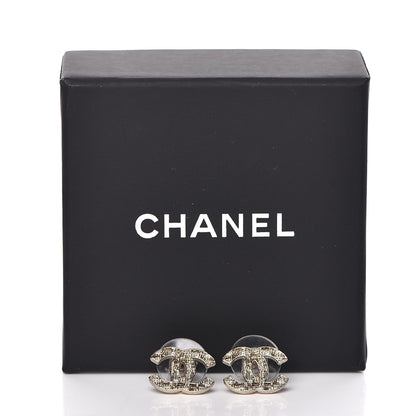 Chanel Tweed Effect CC Earrings Gold 5 of 5
