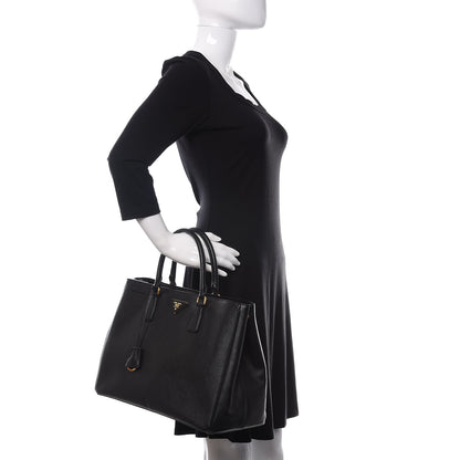 Prada Saffiano Lux Large Tote Black 3 of 11