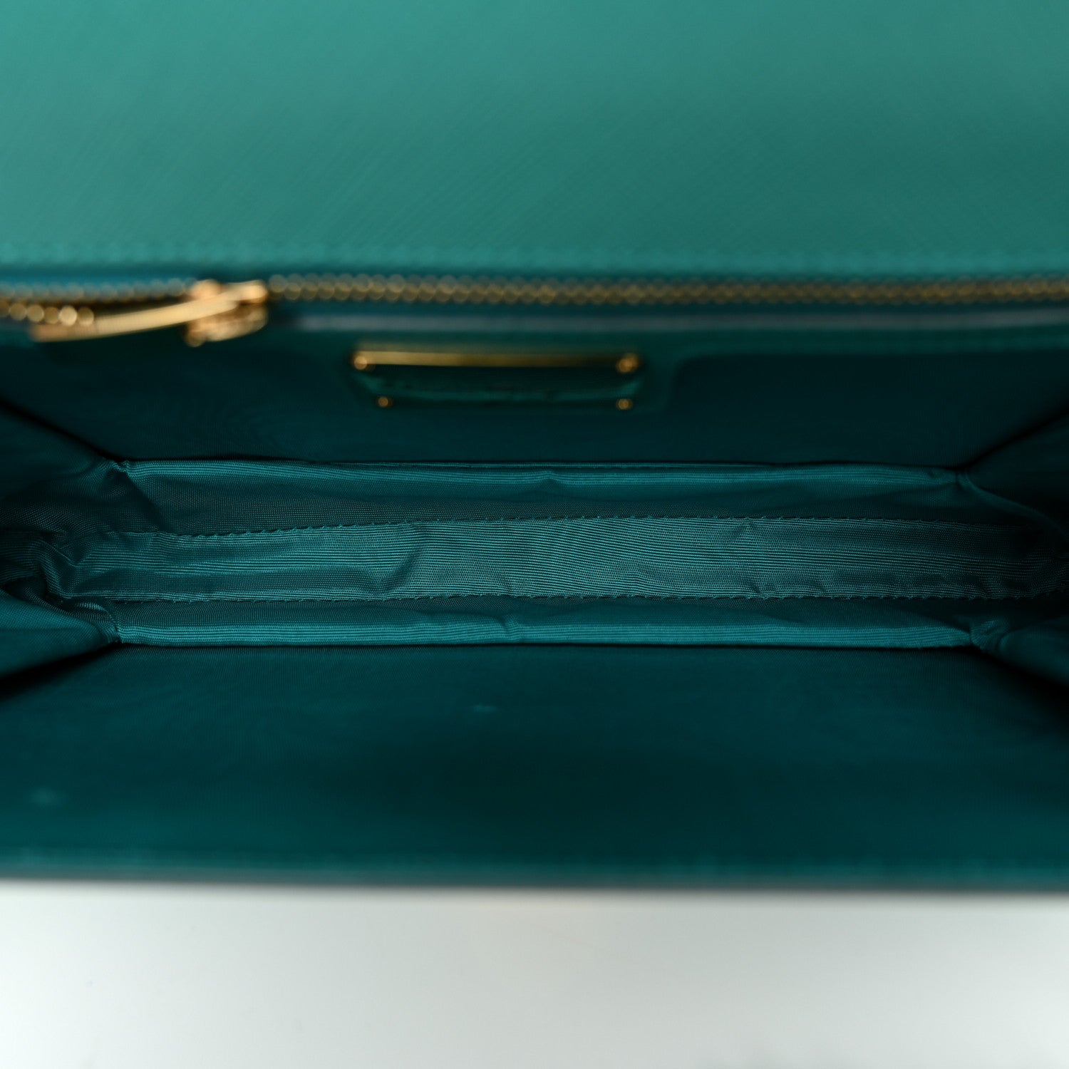 Salvatore Ferragamo Printed Calfskin Vara Bow Chain Flap Crossbody Teal 5 of 10