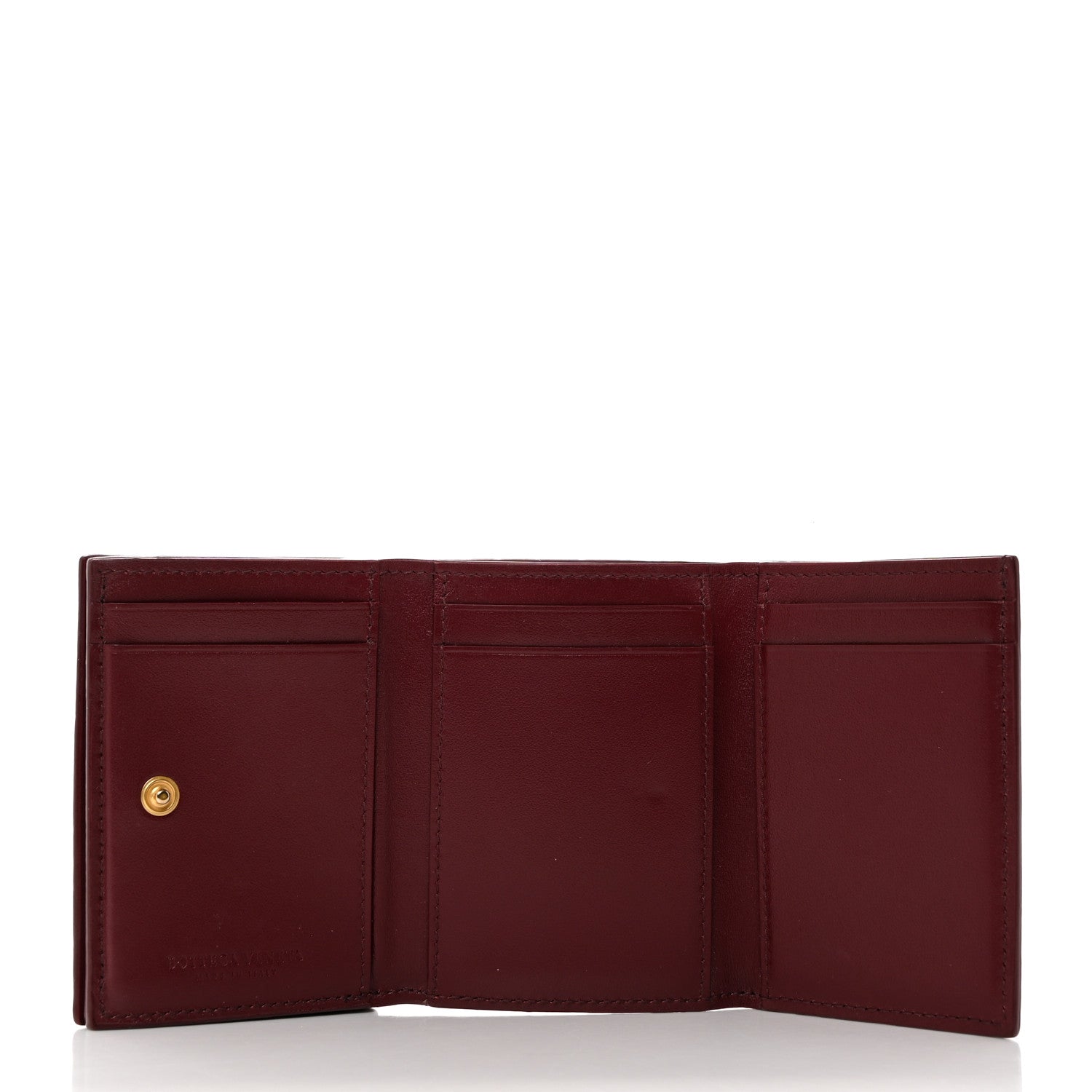Bottega Veneta Nappa Intrecciato Trifold Wallet Bordeaux 5 of 8
