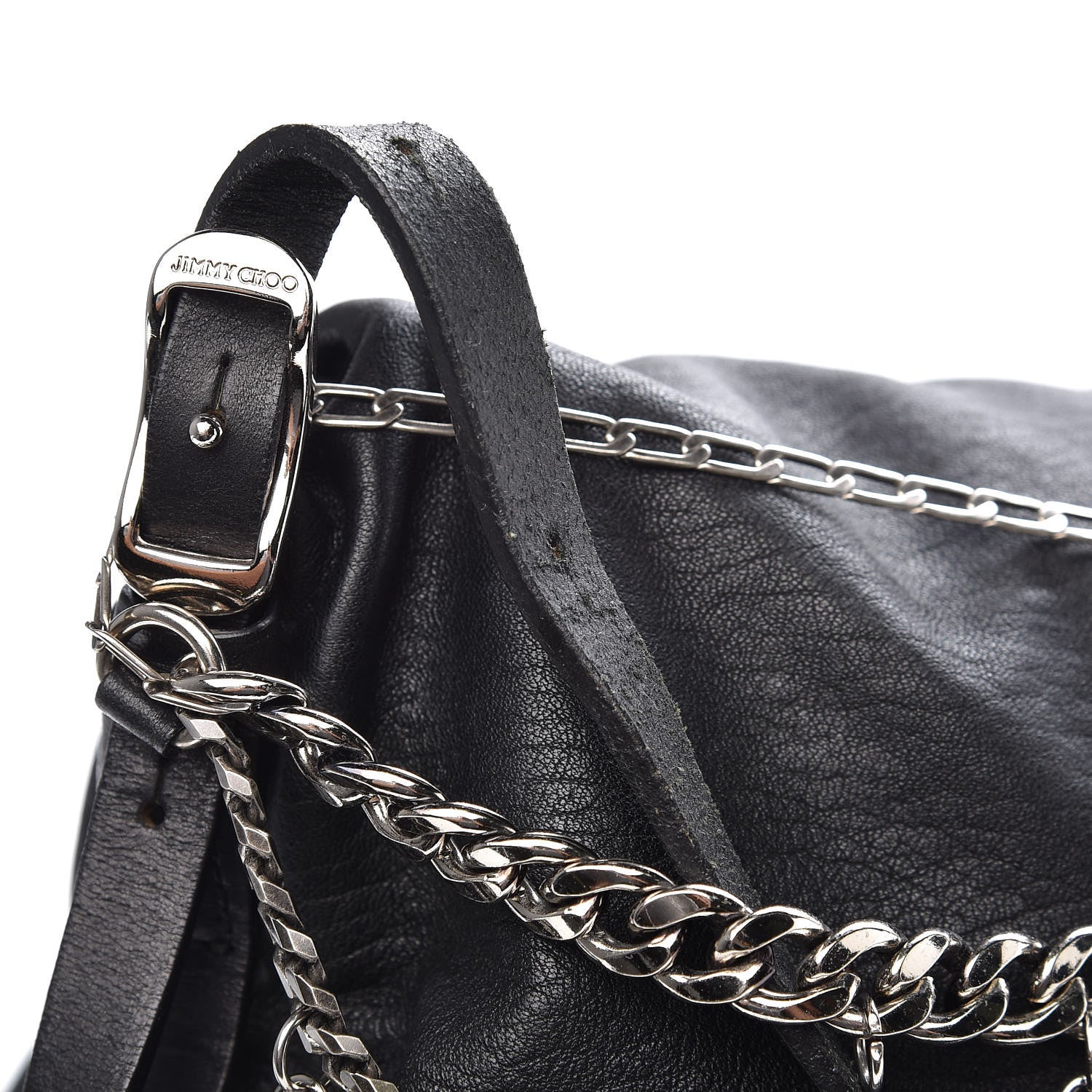 Jimmy Choo Lambskin Large Biker Hobo Black 11 of 12