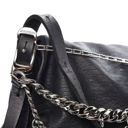 Jimmy Choo Lambskin Large Biker Hobo Black 11 of 12
