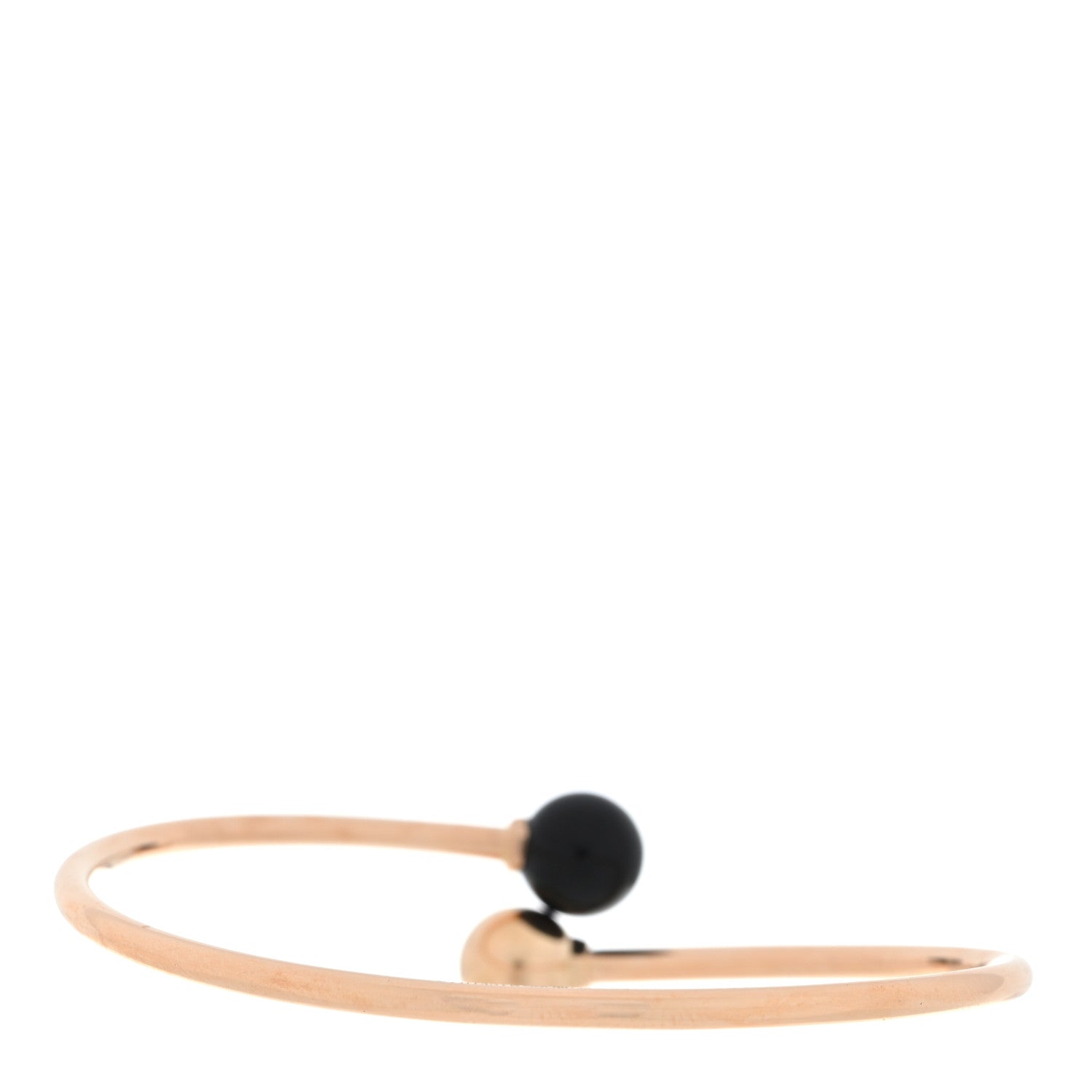 Tiffany 18K Rose Gold Black Onyx 8mm HardWear Ball Bypass Bracelet 2 of 3