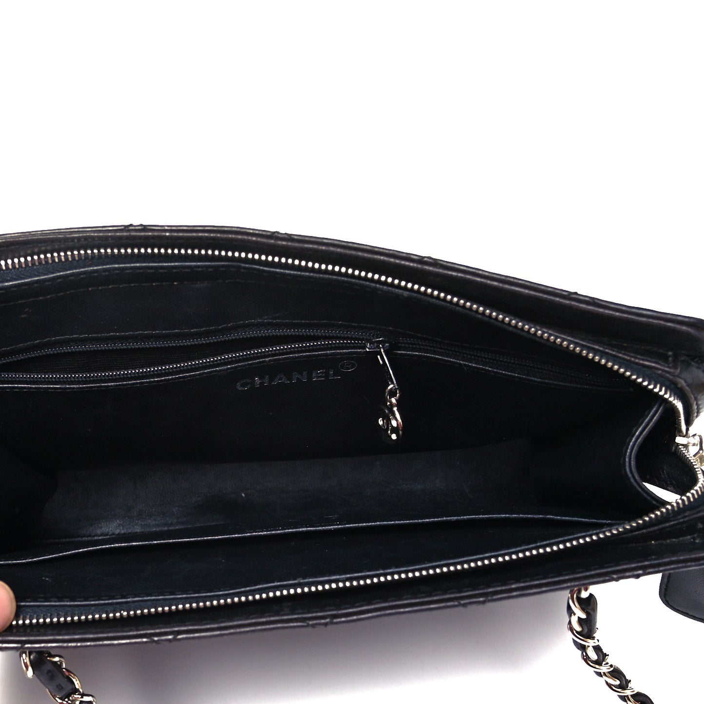 Lambskin Quilted Shoulder Bag Black